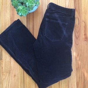 Black corduroy boot cut pants